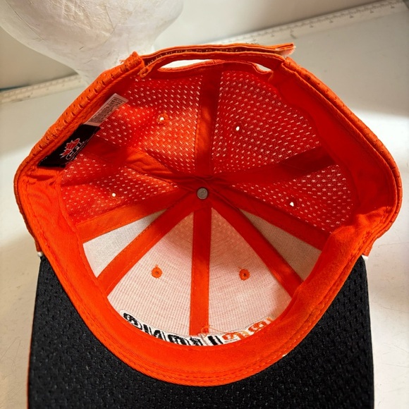 Reebok CFL BC Lions football signed #21 orange brimmed mesh baseball hat cap - Picture 9 of 12